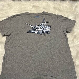 Under Armour UA Charged Men's Fish Hook Logo Grey Heat Gear 2XL T-Shirt
